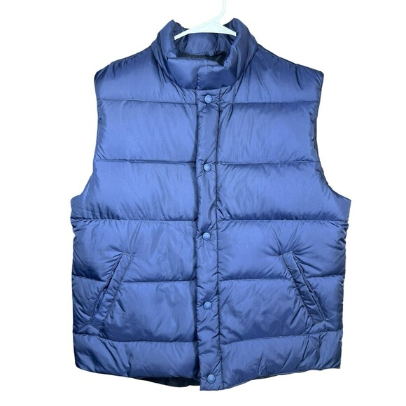 Cabela’s Premier Northern Goose Down Vest Blue Puffer Outdoor Gear Men’s Medium - Picture 1 of 9